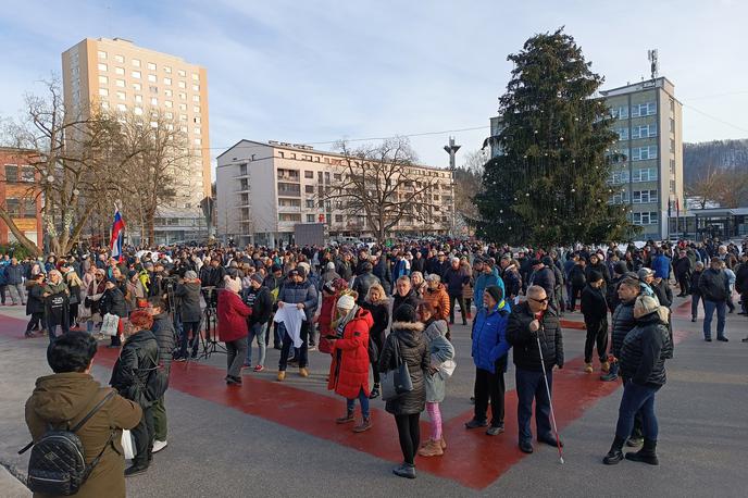 protest v Velenju | Foto STA