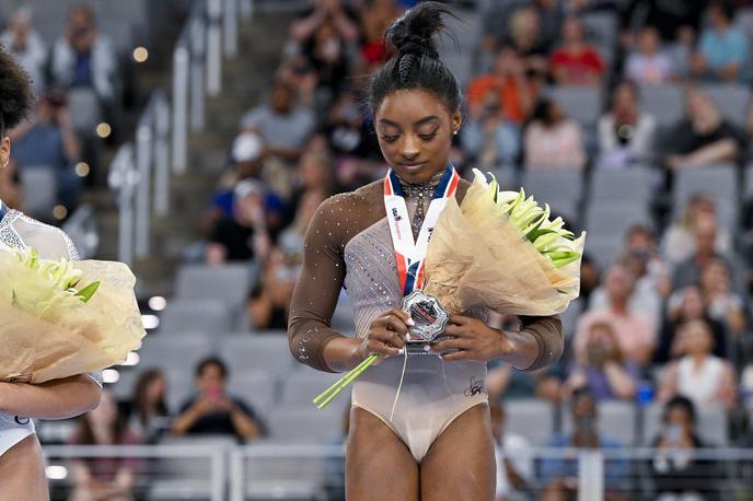 Simone Biles | Simone Biles je na ameriškem prvenstvu osvojila rekordni deveti naslov v mnogoboju. | Foto Reuters