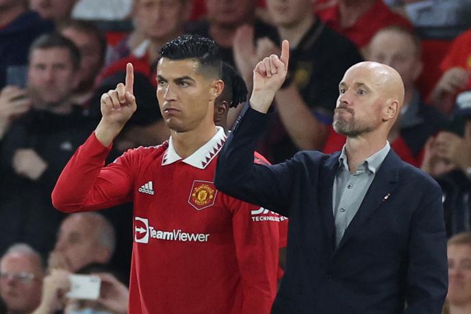 Erik ten Hag, Cristiano Ronaldo | Erik Ten Hag je v zaključku tekme v igro poslal tudi Cristiana Ronalda. | Foto Guliverimage