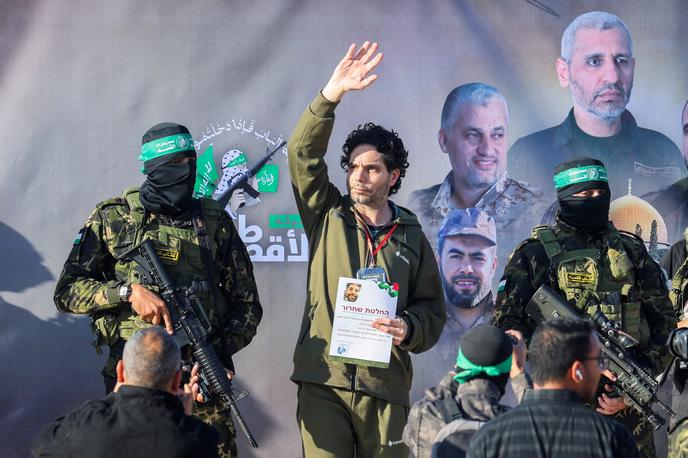 Hamas, talci | Ofer Kalderon, eden od treh danes izpuščenih izraelskih talcev | Foto Reuters