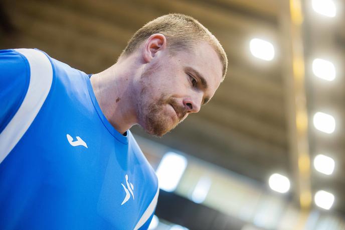 slovenska rokometna reprezentanca, trening, Matej Gaber | Matej Gaber se je po številnih poškodbah vrnil v reprezentanco. | Foto Grega Valančič/Sportida