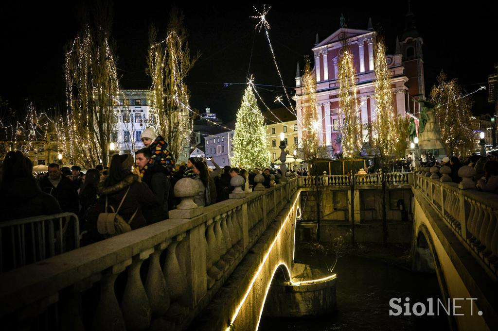 Prižig lučk v Ljubljani