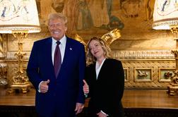 Donald Trump na svojem posestvu Mar-a-Lago gostil italijansko premierko Giorgio Meloni