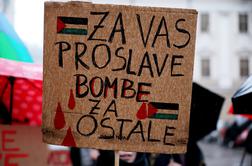 Protestniki v Ljubljani opozarjali na genocid v Gazi