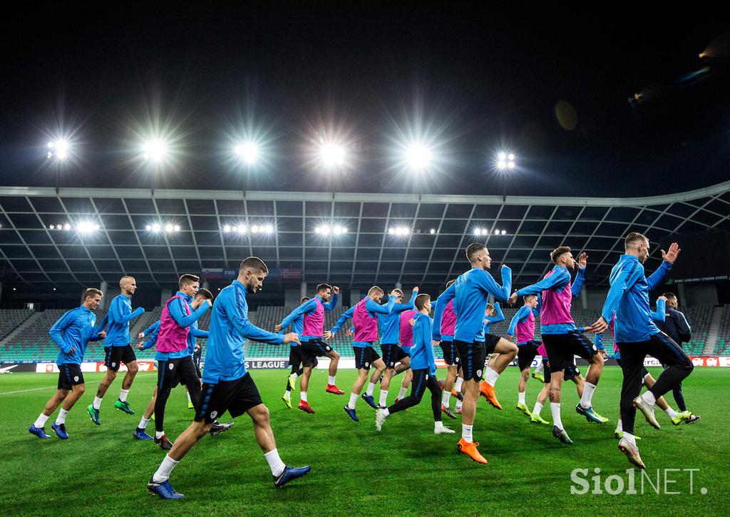 Slovenska nogometna reprezentanca trening Stožice