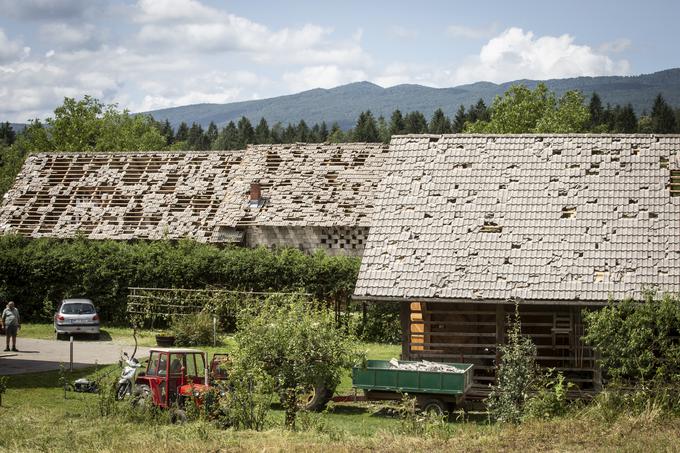 Posledice toče v Črnomlju, v Beli krajini. | Foto: Bojan Puhek