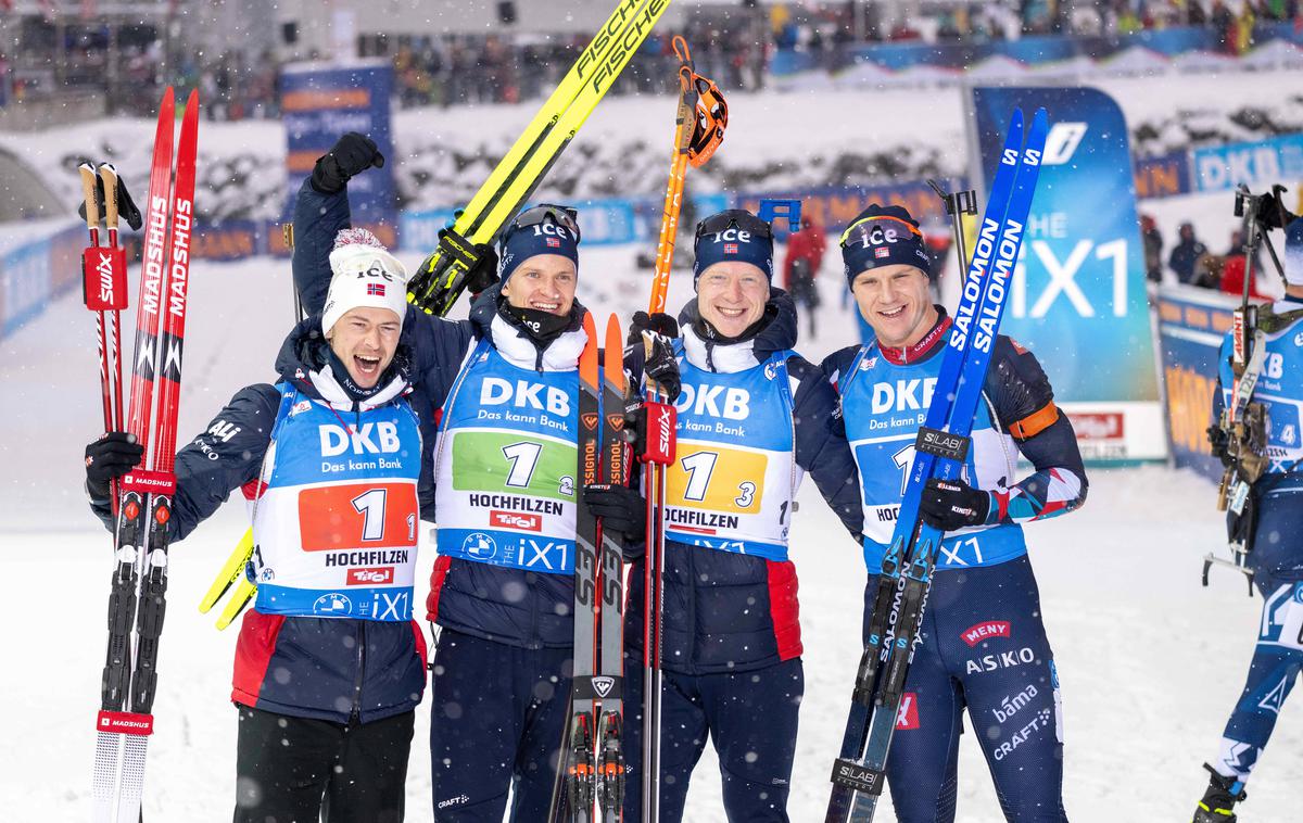 Hochfilzen, biatlon, štafeta Norveške | Norvežani tudi danes brez konkurence. | Foto Guliverimage