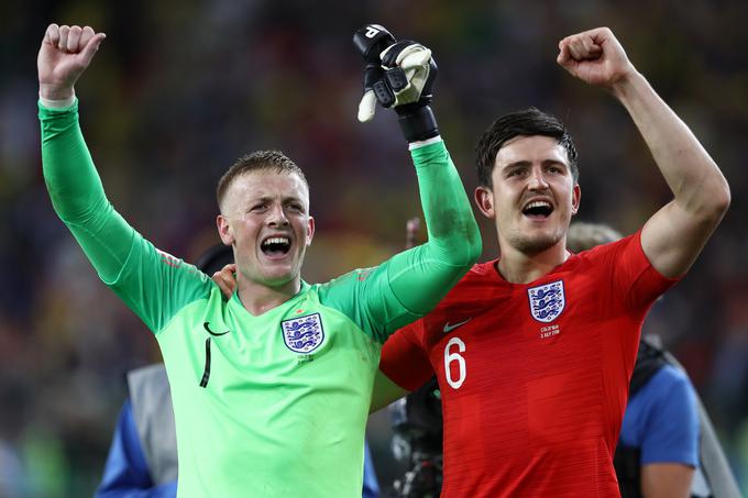 Maguire je z Anglijo na SP 2018 osvojil četrto mesto. Rodil se je pred 26 leti v Sheffieldu, v karieri pa igral za Sheffield United, Hull City, Wigan in Leicester City. | Foto: Getty Images