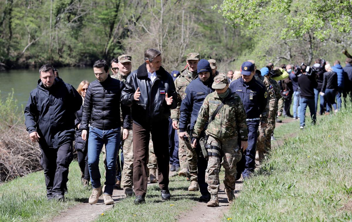 delegacija borut pahor aleš hojs matej tonin kolpa črnomelj koronavirus | Foto STA