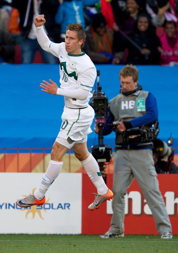 Valter Birsa je na tekmi z ZDA dosegel prekrasen zadetek za vodstvo z 1:0. | Foto: Vid Ponikvar