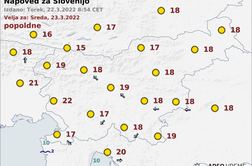 Vreme: danes bo jasno, toplo in suho