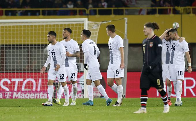 Slovenska srca je z zadetkom za 1:1 v 81. minuti ogrel Adam Gnezda Čerin. Avstrija je tako ostala brez načrtovane domače zmage in neposrednega napredovanja med elito lige narodov. | Foto: Reuters