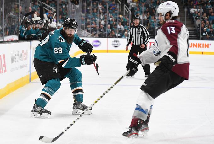 Izkušeni branilec Brent Burns se je ob zmagi izkazal z zadetkom in tremi asistencami. | Foto: Getty Images