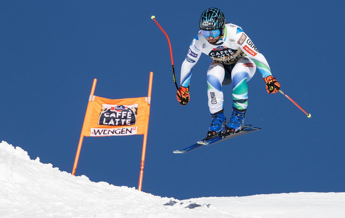 Wengen Martin Čater | Martin Čater na torkovem treningu v Wengnu. | Foto Guliver Image