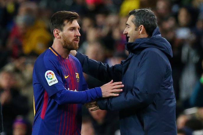 Lionel Messi Ernesto Valverde | Ernesto Valverde in Lionel Messi bosta sodelovala tudi v prihodnji sezoni. | Foto Reuters