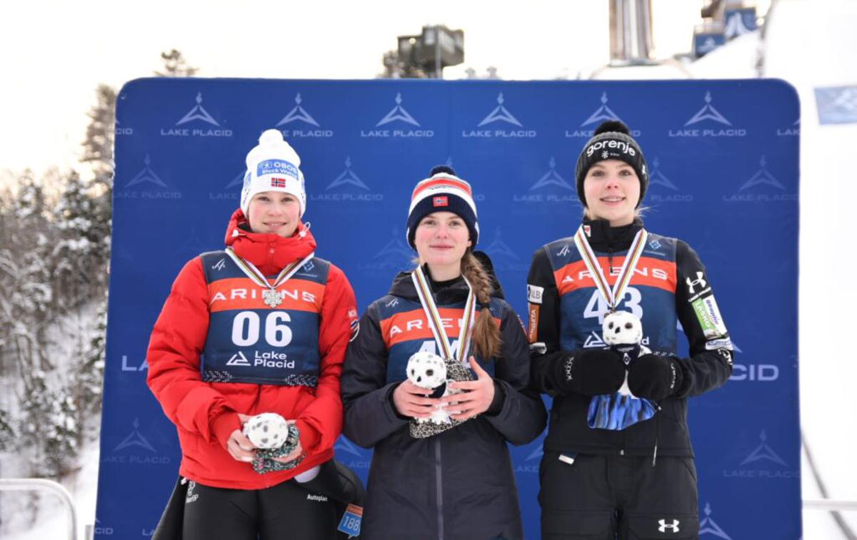 Taja Bodlaj, MSP Lake Placid | Taja Bodlaj je osvojila bronasto odličje na mladinskem svetovnem prvenstvu v Lake Placidu. | Foto SloSki