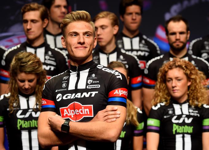 V ekipi Giant je Kittel sodeloval s slovenskim kolesarjem Luko Mezgecem, lanskim zmagovalcem etape s ciljem v Ljubljani, ki na slovensko pentljo prihaja z ekipo Michelton-SCOTT. | Foto: Getty Images