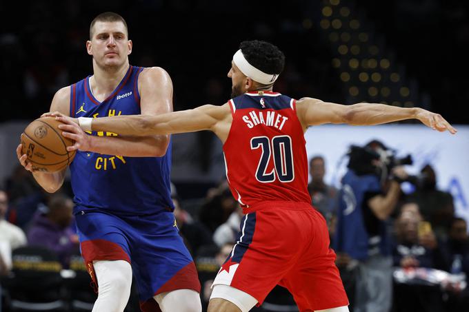 Nikola Jokić je na tekmi proti Washington Wizards (113:104) dosegel 42 točk, 12 skokov in osem podaj.  | Foto: Reuters