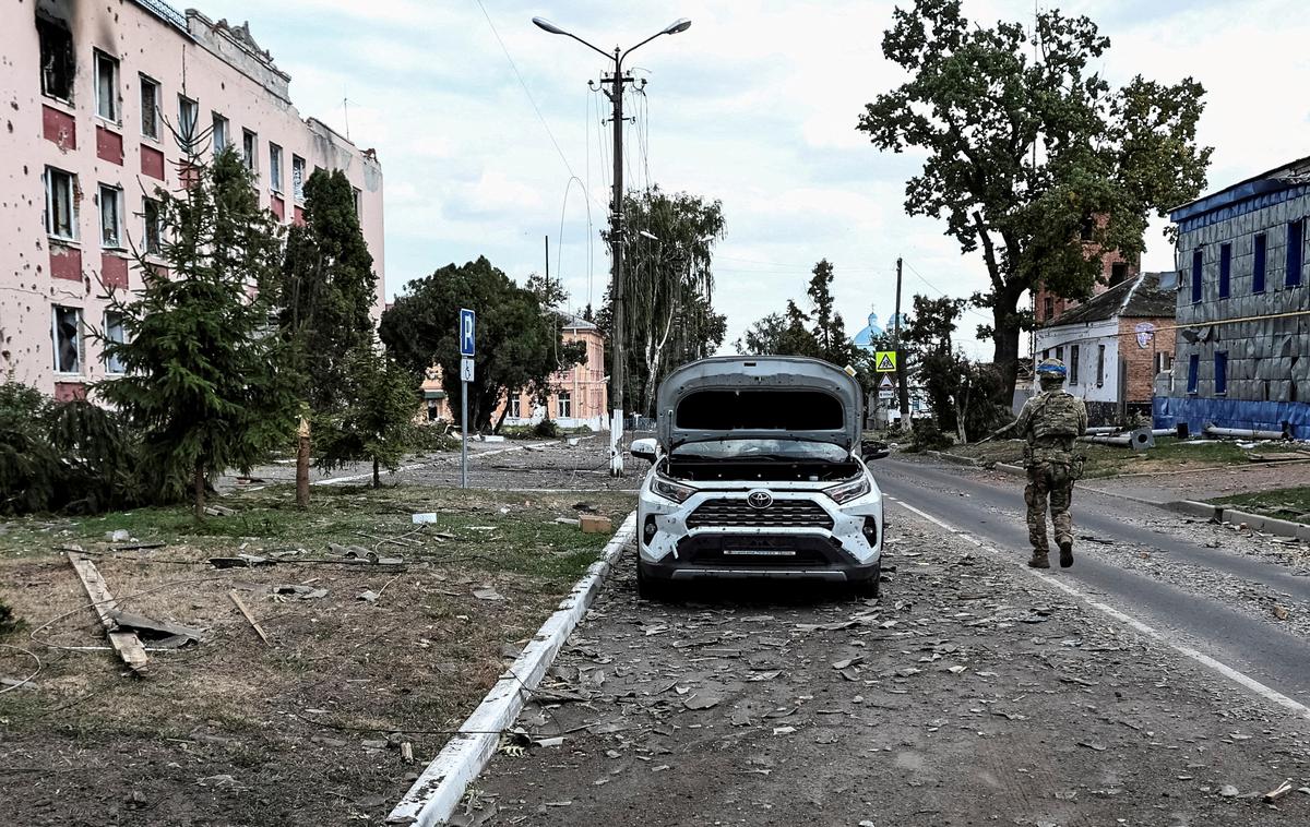 Rusko mesto Sudža | Ukrajina je v regijo Kursk vdrla avgusta lani, kar je bil največji napad na rusko ozemlje po drugi svetovni vojni. | Foto Reuters