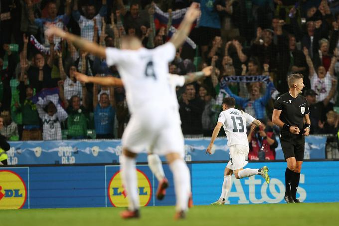 V sodnikovem podaljšku je popeljal Slovenijo do zelo pomembne zmage nad Finsko (3:0), s katero se je Kekova četa dodobra maščevala za junijski poraz v Helsinkih (0:2). | Foto: www.alesfevzer.com