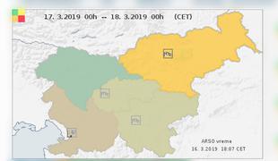 Vremenoslovci razglasili alarm, močneje bo pihalo