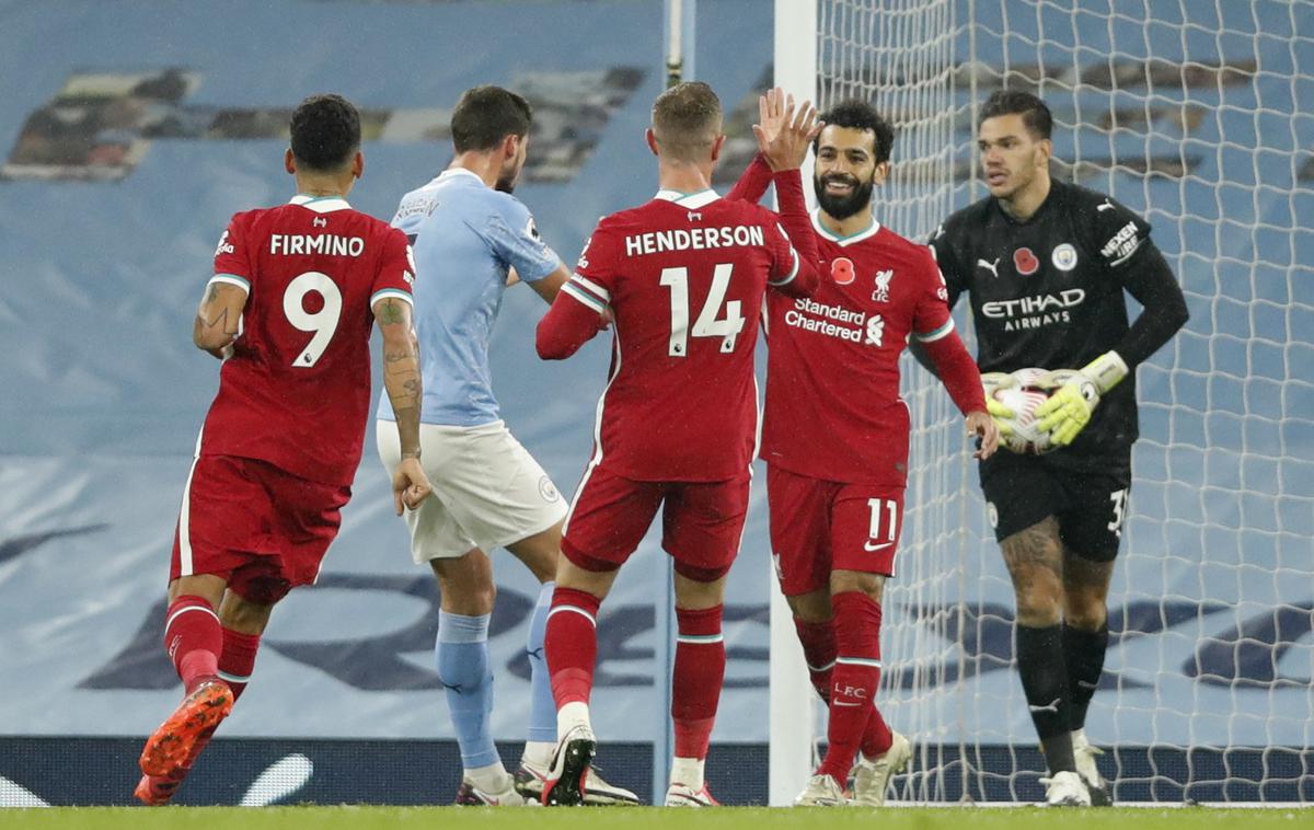 Mo Salah | Liverpool in Manchester City sta v derbiju kroga, obračunu prvakov zadnjih dveh sezon, remizirala z 1:1. | Foto Reuters