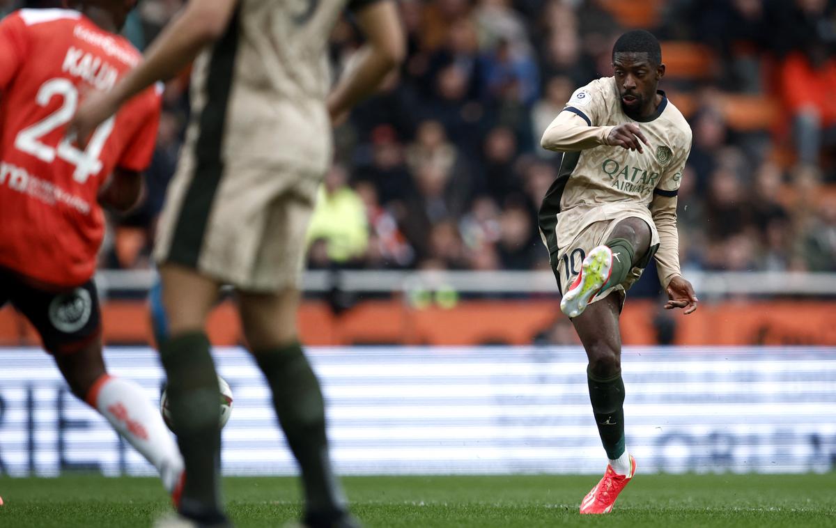 PSG Ousmane Dembele | Ousmane Dembele je zabil dva gola za zmago PSG-ja, dva je dodal še Kylian Mbappe. | Foto Reuters