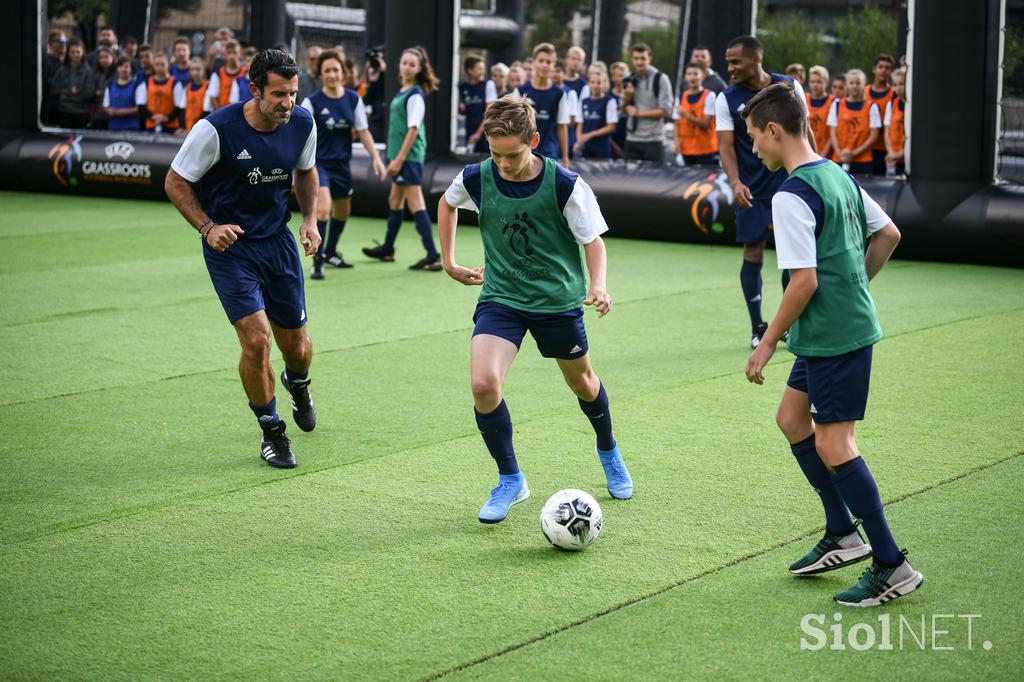 Uefa Ljubljana 2019 Trg Republike Nogomet v šolah