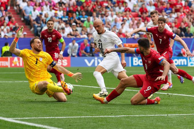 Jan Oblak se ni dal Aleksandru Mitroviću. | Foto: Guliverimage