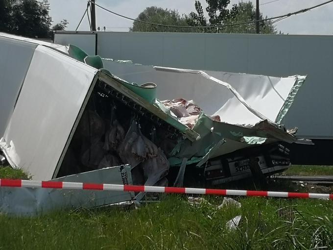 Trčenje potniškega vlaka s tovornjakom na Rudniku | Foto: Alex Veršnik