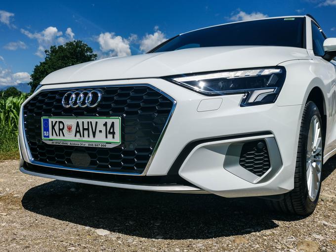 Velika trapezoidna maska je bila včasih rezervirana za modele RS, zdaj je našla svojo pot tudi v novi A3. | Foto: Audi