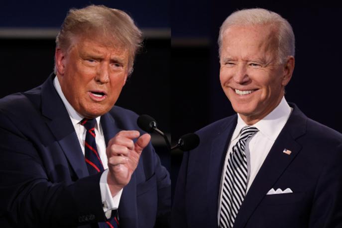 Donald Trump in Joe Biden | Prvo televizijsko soočenje Donalda Trumpa in Joeja Bidna se je končalo brez jasnega zmagovalca. | Foto Reuters