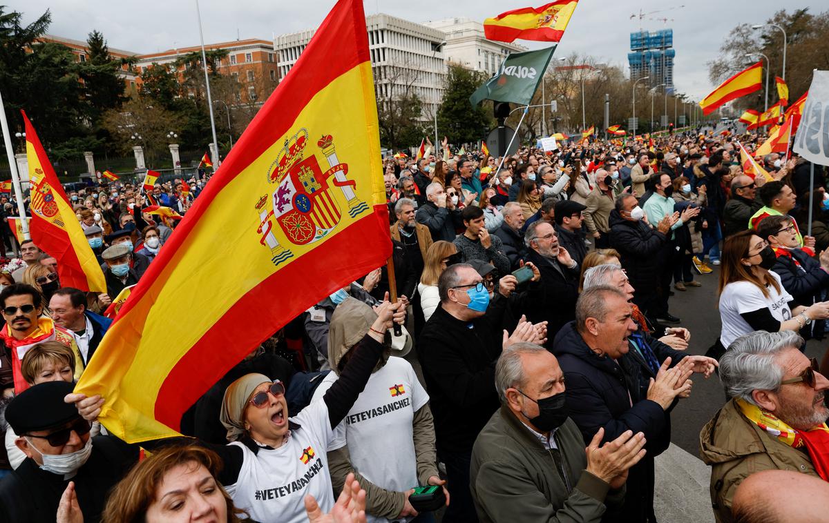 Španija protesti | Lani so se cene energentov v Španiji dvignile za 72 odstotkov, kar skoraj največ v EU, in še vedno rastejo, poroča AFP. | Foto Reuters