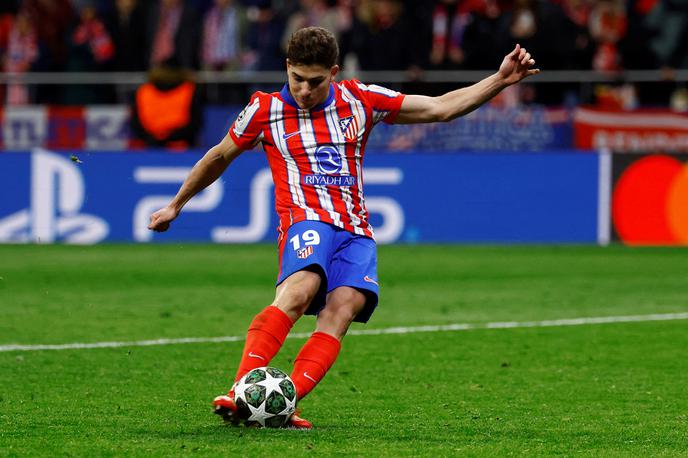 Atletico Real Julian Alvarez | Julian Alvarez je izvedel enega najbolj odmevnih 11-metrovk v tej sezoni. | Foto Reuters