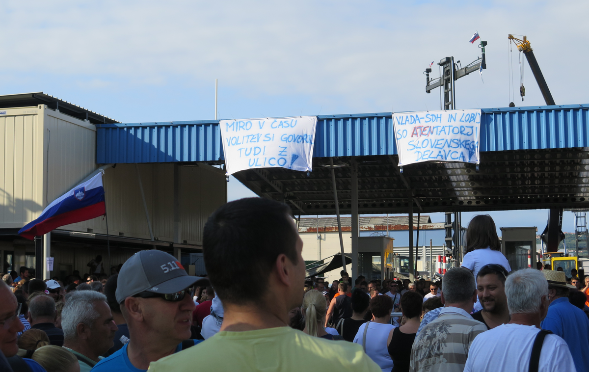 Luka Koper, protesti | Foto STA