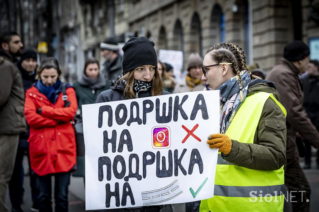 15 minut tišine v Beogradu