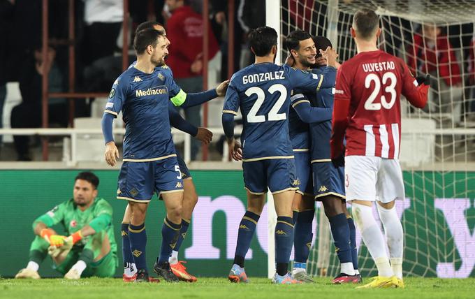 Fiorentina je v četrtfinale napredovala s skupnim izidom 5:1. | Foto: AP / Guliverimage