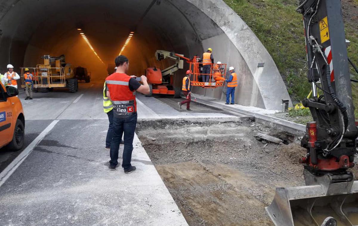 predor Golovec | Dela v predoru bodo potekala 24 ur na dan. Zahodno cev so zaprli v petek popoldan, zaprta bo ostala do 16. avgusta. | Foto DARS