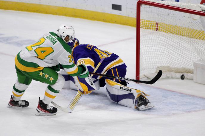 Matt Dumba | Matt Dumba je na tekmi med Minnesoto in LA KIngs zabil zmagoviti gol za zmago s 4:3 v podaljšku. | Foto Guliverimage/Getty Images