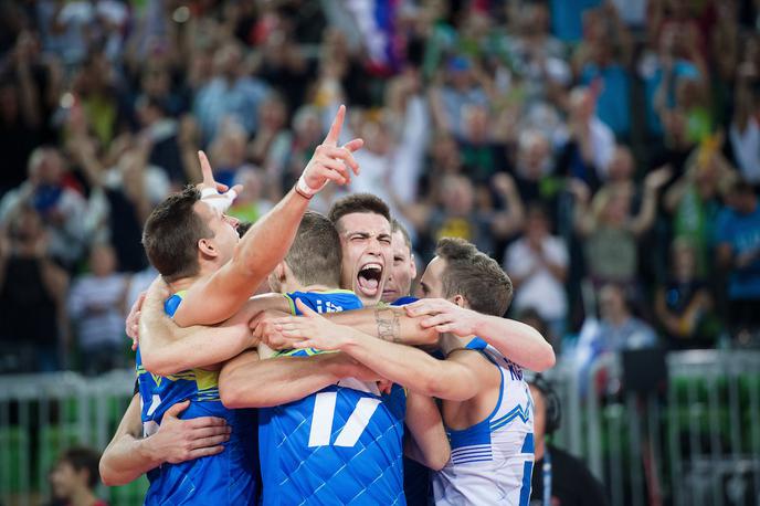 Slovenija odbojka | Slovenci so se zanesljivo uvrstili med osem najboljših na EuroVolleyju. | Foto Saša Pahič Szabo/Sportida