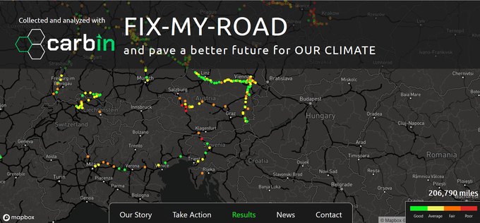 Vsi podatki se zbrani prikazujejo na spletni strani www.fixmyroad.us. | Foto: Carbin/zajem zaslona