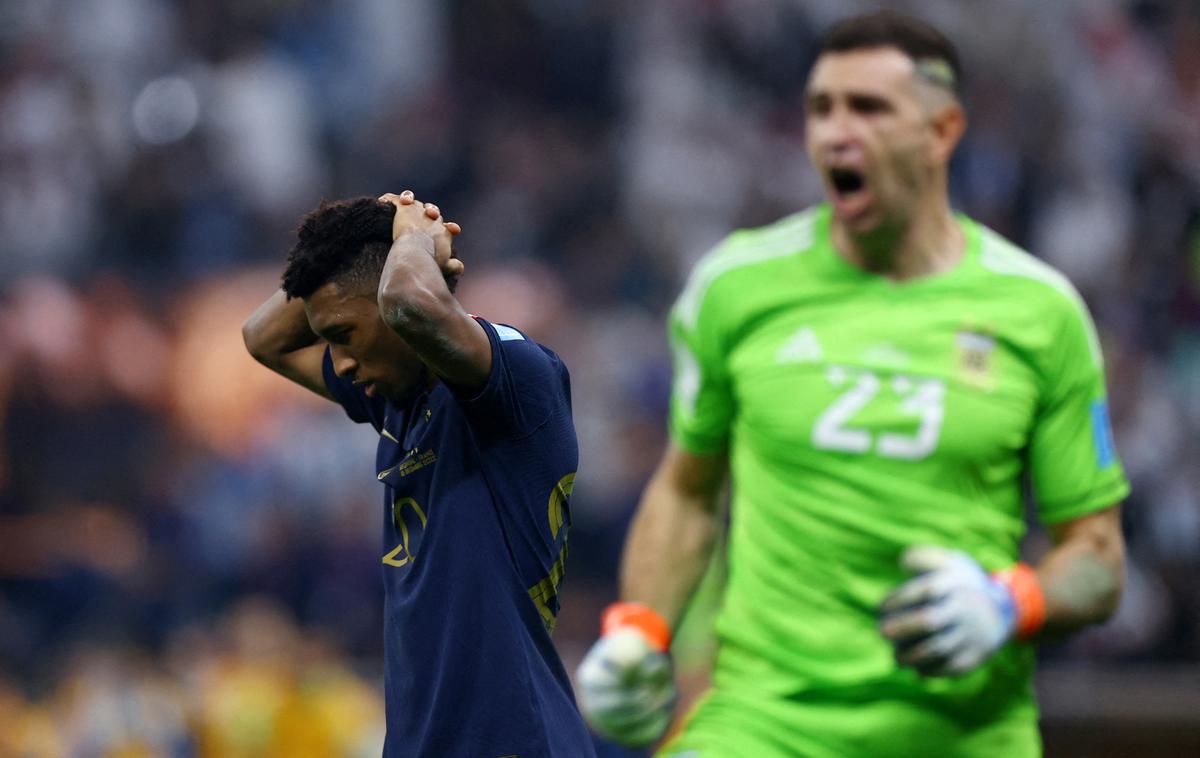 Kingsley Coman | Francoski nogometaši Randal Kolo Muani, Aurelien Tchouameni in Kingsley Coman (na sliki) so bili deležni rasističnih zmerljivk na družbenih omrežjih.  | Foto Reuters