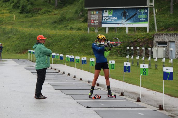 Anamarija Lampič, Ljubo Tomažič | Anamarija Lampič se je hitro privadila na delo z novim strelskim trenerjem Ljubom Tomažičem. | Foto SloSki