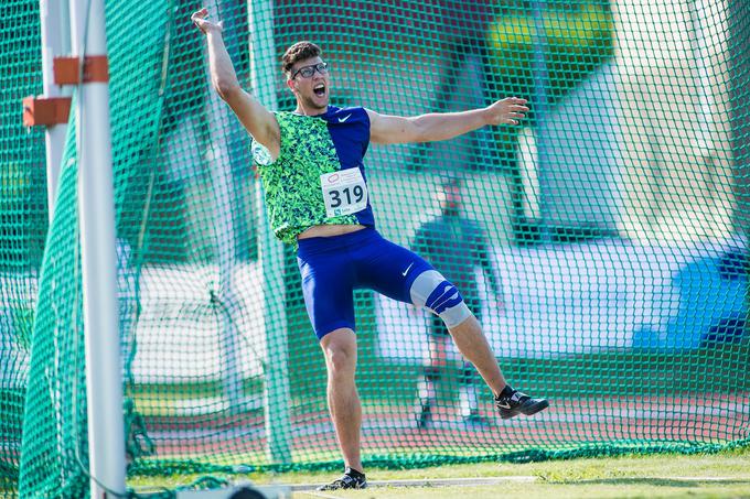 Metalec diska Kristjan Čeh velja za največji up slovenske atletike.  | Foto: Grega Valančič/Sportida