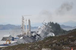 Na Norveškem po trčenju s tankerjem rešujejo fregato