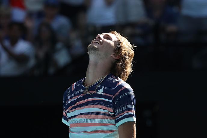 Aleksander Zverev | Aleksandru Zverevu je po končni odločitvi odleglo. | Foto Gulliver/Getty Images