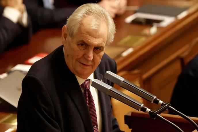 Miloš Zeman | Češki predsednik Miloš Zeman se je zavzel za razširitev skupine V4 na Slovenijo. | Foto Reuters