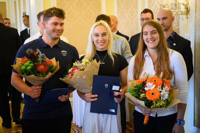 Andreja Leški Janja Garnbret Toni Vodišek | Toni Vodišek, Janja Garnbret in Andreja Leški | Foto Jure Makovec/STA