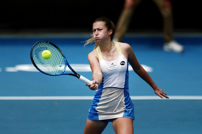 Dalila Jakupović je po dramatični zmagi v četrtfinalu le še korak oddaljena od preboja v finale WTA-turnirja. | Foto: Guliverimage/Getty Images