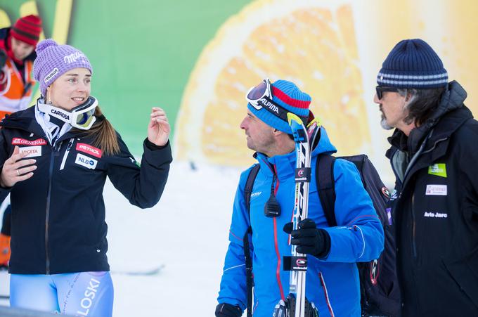 Tina Maze, Andrea Vianello in Valerio Ghirardi v sezoni 2014/15 | Foto: Sportida